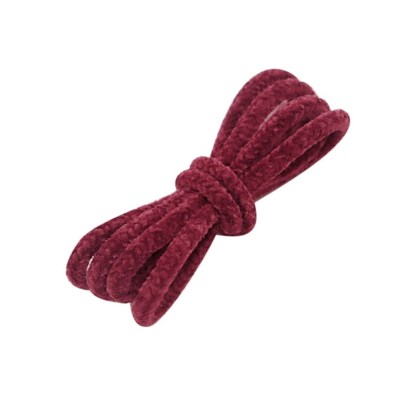 INSPIRE CHIC 2 Pairs Round Fuzzy Shoe Laces for Sneakers, Hairy Wide Shoelaces for Casual Shoes