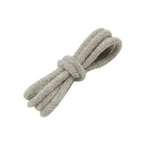 Round Fuzzy Shoe Laces for Sneakers, 0.24'' Hairy Soft Wide Shoelaces for Casual Shoes 2 Pairs Grey 100cm/39.37"