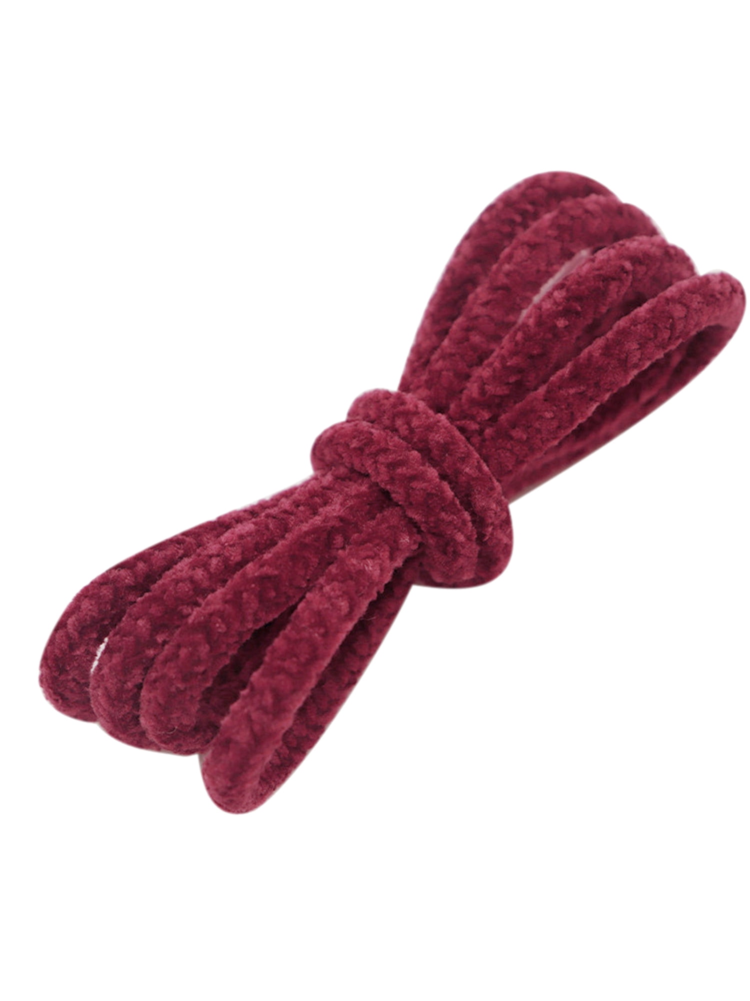 Elerevyo 2 Pairs Round Fuzzy Shoe Laces for Sneakers, Hairy Wide