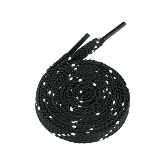 INSPIRE CHIC 2 Pairs Shoe Laces Polka Dots Flat Shoelaces Double Color Twill Shoe Strings Black-White 120cm/47.24"