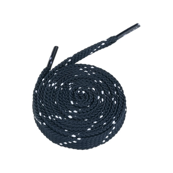 INSPIRE CHIC 2 Pairs Shoe Laces Polka Dots Flat Shoelaces Double Color Twill Shoe Strings Navy Blue White 120cm/47.24"