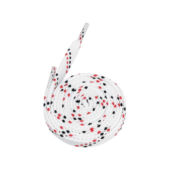 INSPIRE CHIC 2 Pairs Shoe Laces Polka Dots Flat Shoelaces Double Color Twill Shoe Strings White-Black-Red 100cm/39.37"