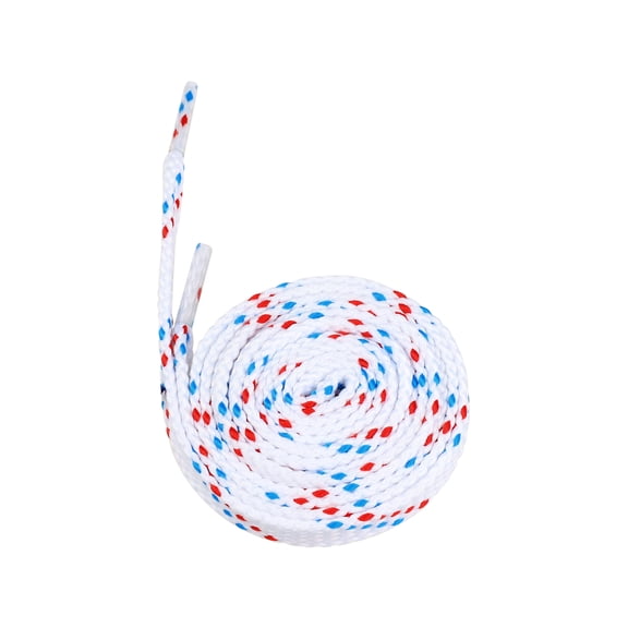 INSPIRE CHIC 2 Pairs Shoe Laces Polka Dots Flat Shoelaces Double Color Twill Shoe Strings White Red Light Blue 120cm/47.24"