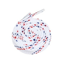 INSPIRE CHIC 2 Pairs Shoe Laces Polka Dots Flat Shoelaces Double Color Twill Shoe Strings White Red Royal Blue 100cm/39.37"