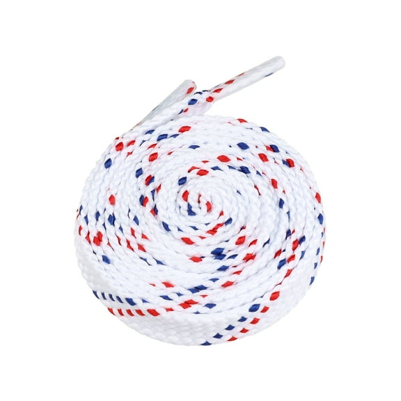INSPIRE CHIC 2 Pairs Shoe Laces Polka Dots Flat Shoelaces Double Color Twill Shoe Strings White Red Royal Blue 100cm/39.37"
