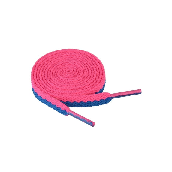 INSPIRE CHIC 2 pairs Flat Shoe Laces 2 Colors Mix Athletic Shoelaces 3/8" Wide for Sneakers 80cm/31.5" Blue Fuchsia