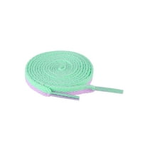 INSPIRE CHIC 2 pairs Flat Shoe Laces 2 Colors Mix Athletic Shoelaces 3/8" Wide for Sneakers 80cm/31.5" Purple Green