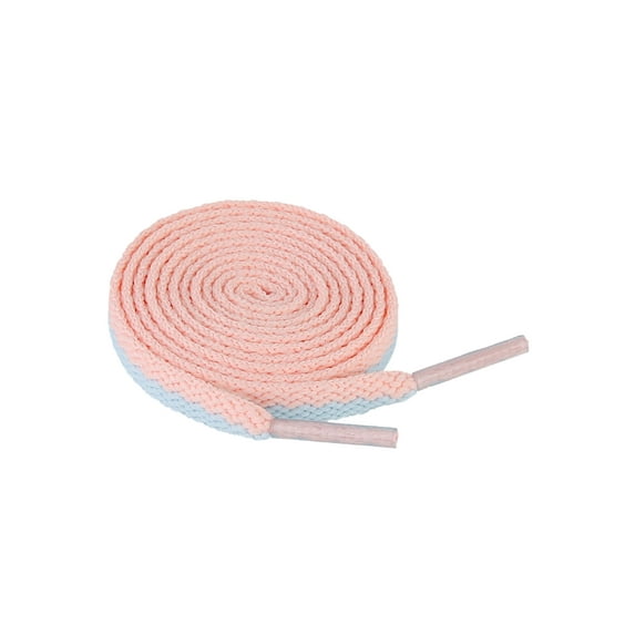 INSPIRE CHIC 2 pairs Flat Shoe Laces 2 Colors Mix Athletic Shoelaces 3/8" Wide for Sneakers 80cm/31.5" Sky Blue Pink