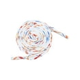 thumbnail image 1 of Colored Printed Flat Shoelaces Splashing Ink Shoe Laces for Sneakers 2 Pairs White-Orange Red Blue 140cm/55.12", 1 of 4