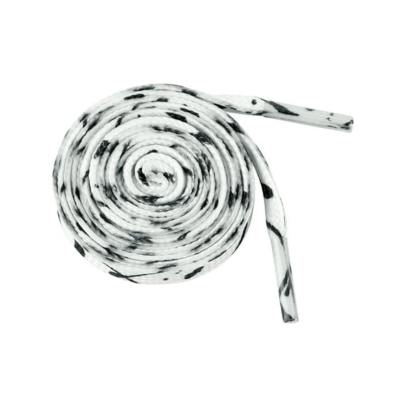Colored Printed Flat Shoelaces Splashing Ink Shoe Laces for Sneakers 2 Pairs White-Black 140cm/55.12"