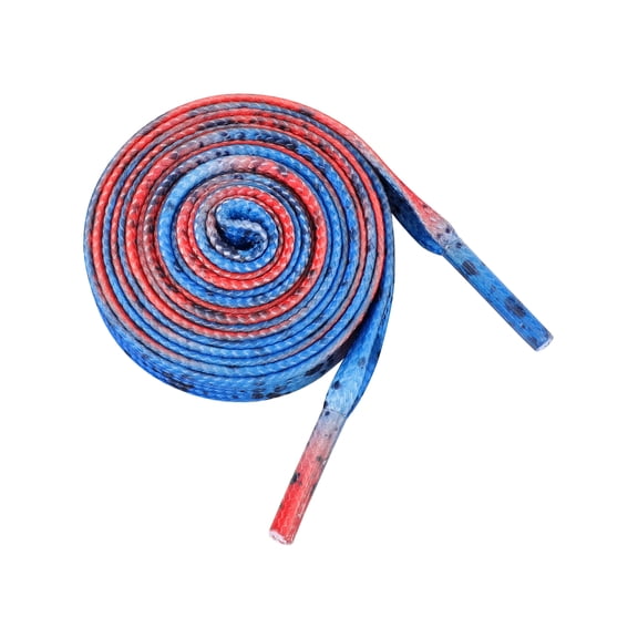 INSPIRE CHIC Halloween Colored Printed Flat Shoelaces Splashing Ink Shoe Laces for Sneakers 2 Pairs Red Blue Gradient 120cm/47.24"