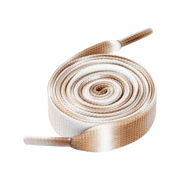 INSPIRE CHIC Flat Wide Colorful Shoelaces Shoe Laces for Sneakers 2 Pairs Brown 60cm/23.62"