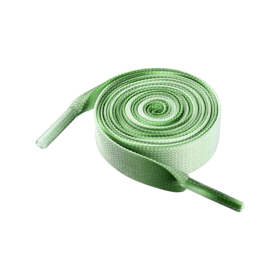 INSPIRE CHIC Flat Wide Colorful Shoelaces Shoe Laces for Sneakers 2 Pairs Green 150cm/59.06"