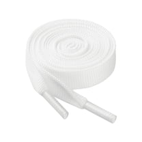 INSPIRE CHIC Flat Wide Colorful Shoelaces Shoe Laces for Sneakers 2 Pairs White 60cm/23.62"