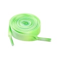 thumbnail image 1 of INSPIRE CHIC Flat Wide Colorful Shoelaces Shoe Laces for Sneakers 2 Pairs Green Yellow 180cm/70.87", 1 of 6
