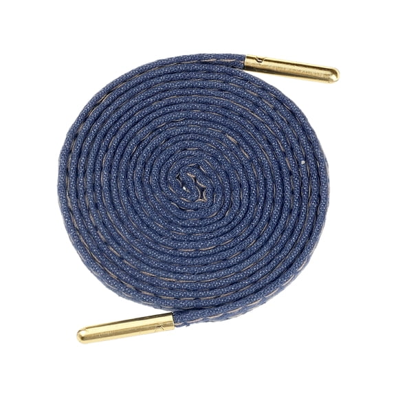 INSPIRE CHIC Cotton Blend Denim Flat Shoelace, 0.31'' Width Shoe Laces for Sneakers Blue 100CM/39.37"