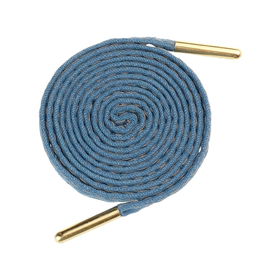 INSPIRE CHIC Cotton Blend Denim Flat Shoelace, 0.31'' Width Shoe Laces for Sneakers Light Blue 100CM/39.37"