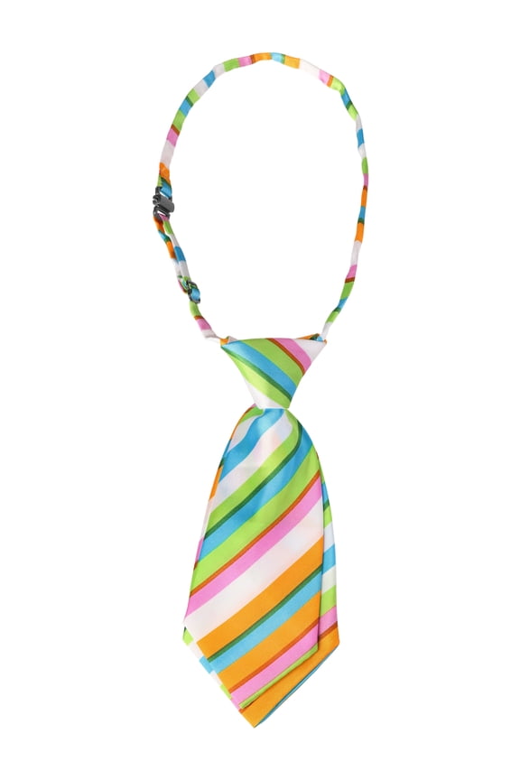Cute Uniform Tie Pre-tied Striped Short Ties for Women School Casual One Size Colorful