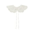thumbnail image 1 of INSPIRE CHIC Detachable Fake Collar, Lace Embroidery Knit Little Shawl False Peter Pan Collar for Blouse, 1 of 5