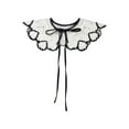 thumbnail image 1 of INSPIRE CHIC Detachable Fake Collar, Lace Embroidery Knit Little Shawl False Peter Pan Collar for Blouse, 1 of 5
