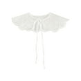 thumbnail image 1 of INSPIRE CHIC Detachable False Collar, Embroidery Mini Cape Neck Ruff Dickey Fake Collar for Blouse White-1, 1 of 5