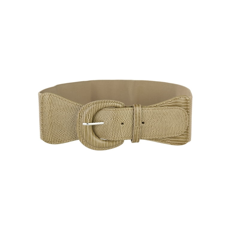 Womens elastic top belts wide