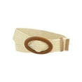 thumbnail image 1 of DARING DIVA Elastic Waist Belts for Women Belts Wide Stretch Woven Belt Beige, 1 of 4