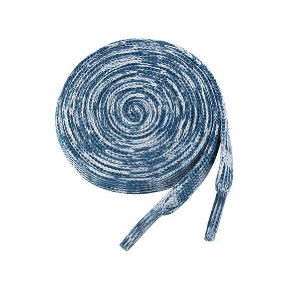 INSPIRE CHIC Flat Colorful Shoelaces Gradient Colors Shoe Laces for Sneakers 2 Pairs 160cm/62.99" Dark Blue