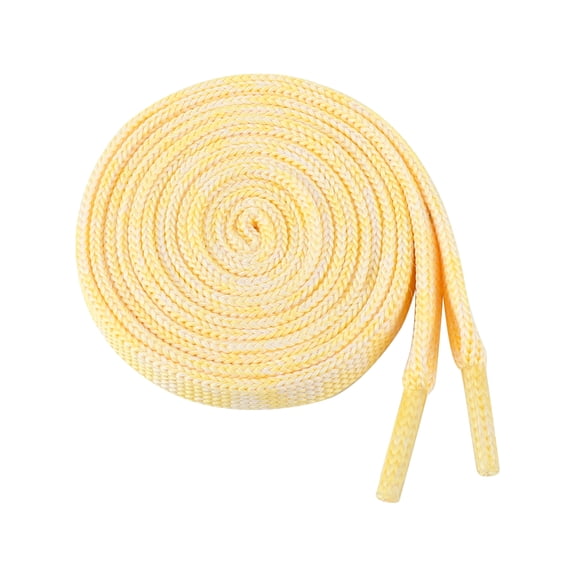 INSPIRE CHIC Flat Colorful Shoelaces Gradient Colors Shoe Laces for Sneakers 2 Pairs 160cm/62.99" Yellow