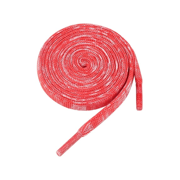 INSPIRE CHIC Flat Colorful Shoelaces Gradient Colors Shoe Laces for Sneakers 2 Pairs 200cm/78.74" Red