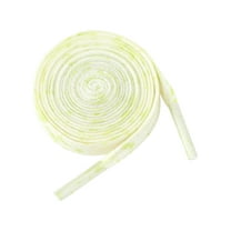 INSPIRE CHIC Flat Colorful Shoelaces Speckled Ink Print Shoestring for Sneakers 2 Pairs 160cm/62.99" White-Yellow