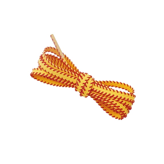 INSPIRE CHIC Flat Colorful Shoelaces Work Boot Laces Fashion Shoe Laces 2 Pairs Yellow-Red 150cm/59.06"