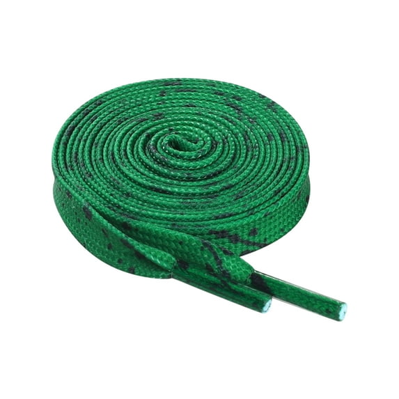 Unisex Flat Shoe Laces Splatter Painted Fun Shoelaces for Sneakers 2 Pairs Green Black 120cm/47.2"