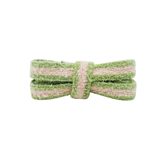 INSPIRE CHIC Flat Fuzzy Shoelaces Colored Shoe Laces Soft Wide Fluffy Shoestrings 2 Pairs Green Pink 100cm/39.37"