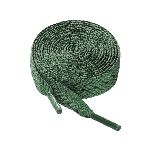 INSPIRE CHIC Extra Wide Shoelaces Fat Shoestrings Single Line Flat Shoe Laces for Sneakers Boots 1 Pair Green 140cm/55.1"