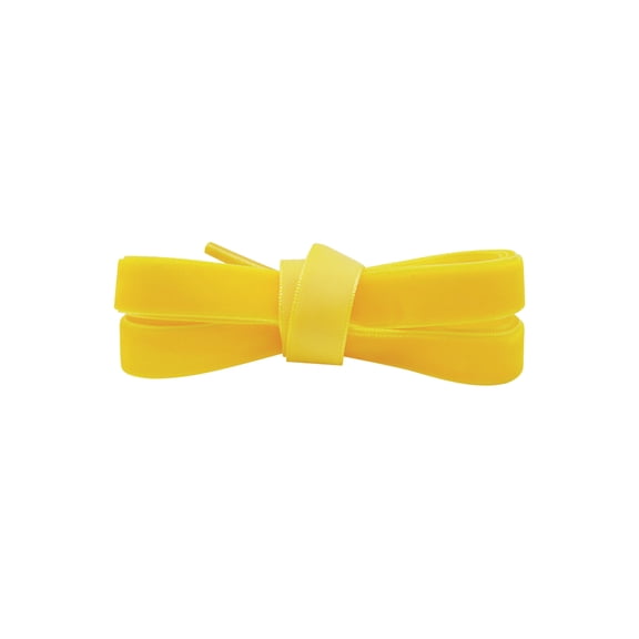 INSPIRE CHIC Flat Single Side Suede Shoe Lace for Sneakers Yellow 160cm/63"