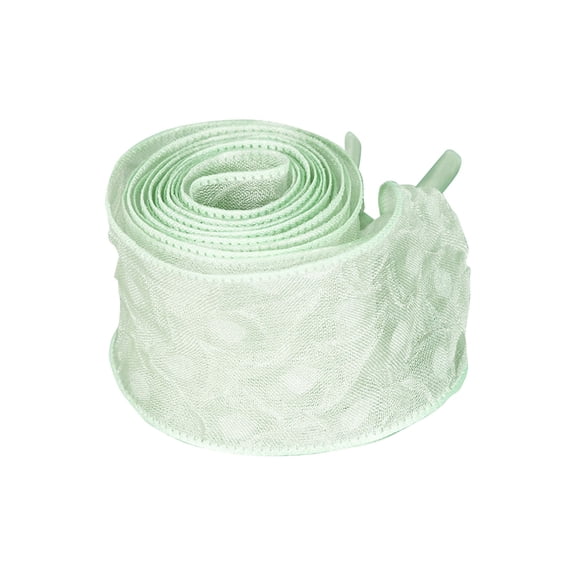 Elerevyo Flat Snow Yarn Shoelaces Wrinkle Texture Wide Shoe Laces for Sneakers Skate Shoes Boots Sport Shoes 1 Pair Light Green 100cm/39.4"