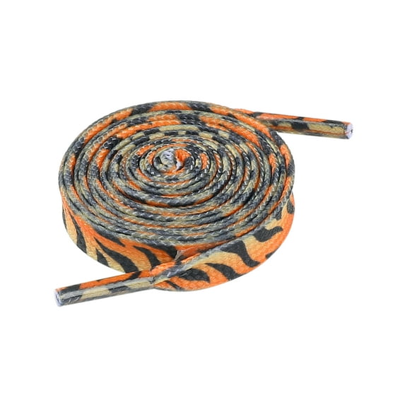 INSPIRE CHIC Leopard Print Flat Shoestrings Animal Pattern Sports Shoe Laces for Sneakers 2 Pairs Gradient Orange 120cm/47.2"