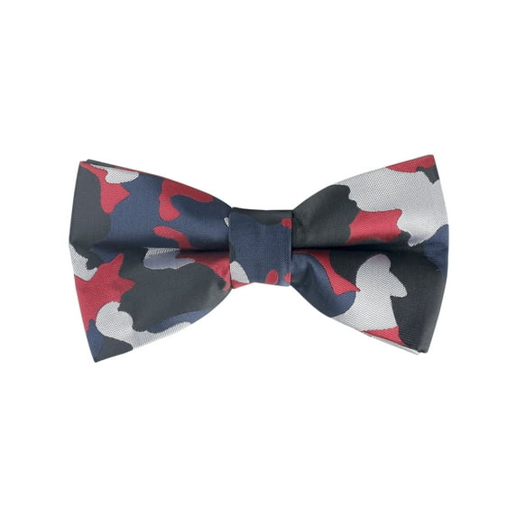 INSPIRE CHIC Men's Camouflage Patterned Pre-tied Bow Ties Cosplay Casual Red
