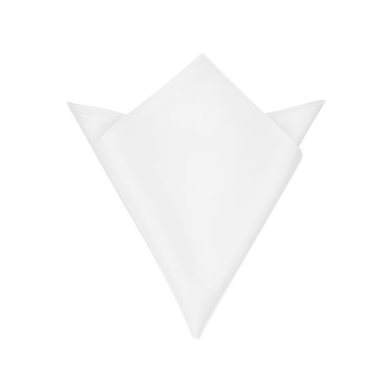 INSPIRE CHIC Men's Color Block Lightweight White Pocket Squares for Formal Wedding White One Size