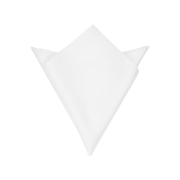 INSPIRE CHIC Men's Color Block Lightweight White Pocket Squares for Formal Wedding White One Size