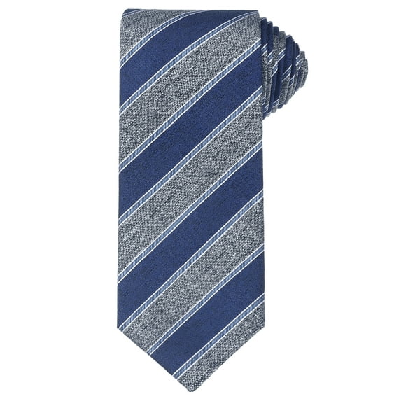 INSPIRE CHIC Men's Colorful Ties Business Fashion Casual Stripe Knit Tie Striped Necktie Dark Blue Grey One Size
