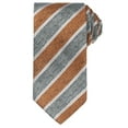 thumbnail image 1 of INSPIRE CHIC Men's Colorful Ties Business Fashion Casual Stripe Knit Tie Striped Necktie Grey Orange One Size, 1 of 4