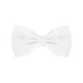 thumbnail image 1 of INSPIRE CHIC Men's Cotton Bowties Solid Color Textured Pre-tied Bow Ties for Family Party Medium White, 1 of 4