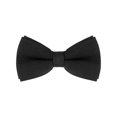 thumbnail image 1 of INSPIRE CHIC Men's Cotton Bowties Solid Color Textured Pre-tied Bow Ties for Family Party Small Black, 1 of 4