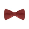 thumbnail image 1 of INSPIRE CHIC Men's Cotton Bowties Solid Color Textured Pre-tied Bow Ties for Family Party Small Wine Red, 1 of 4