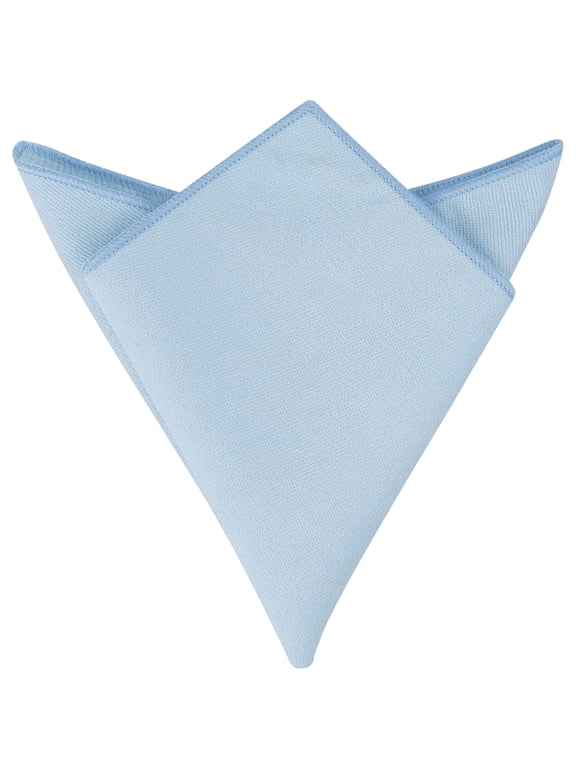 Men's Halloween Cotton Handkerchiefs Solid Color Pocket Square for Men Light Blue One Size