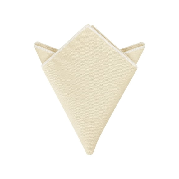 INSPIRE CHIC Men's Cotton Handkerchiefs Solid Color Pocket Square for Men Beige One Size