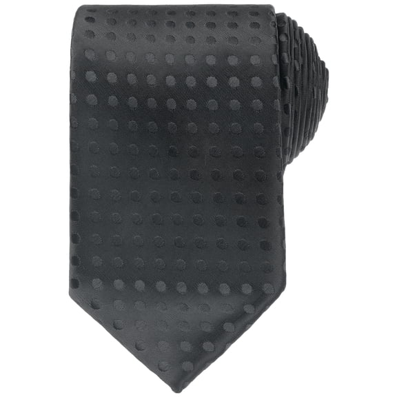 INSPIRE CHIC Men's Dots Ties Self-Tied Necktie 3.1" Width Satin Tie for Wedding Classic Black One Size