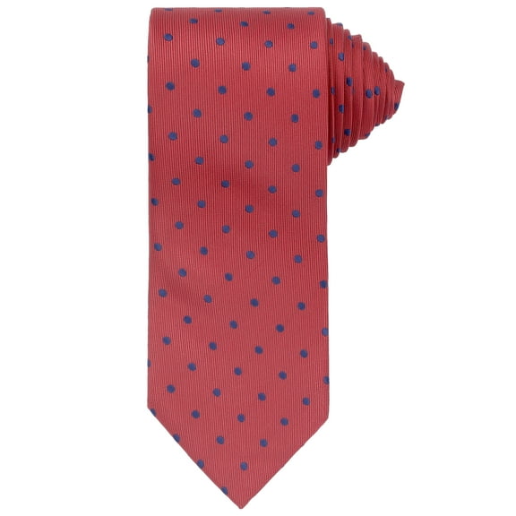 INSPIRE CHIC Men's Dots Ties Self-Tied Necktie 3.1" Width Satin Tie for Wedding Classic Crimson Red One Size